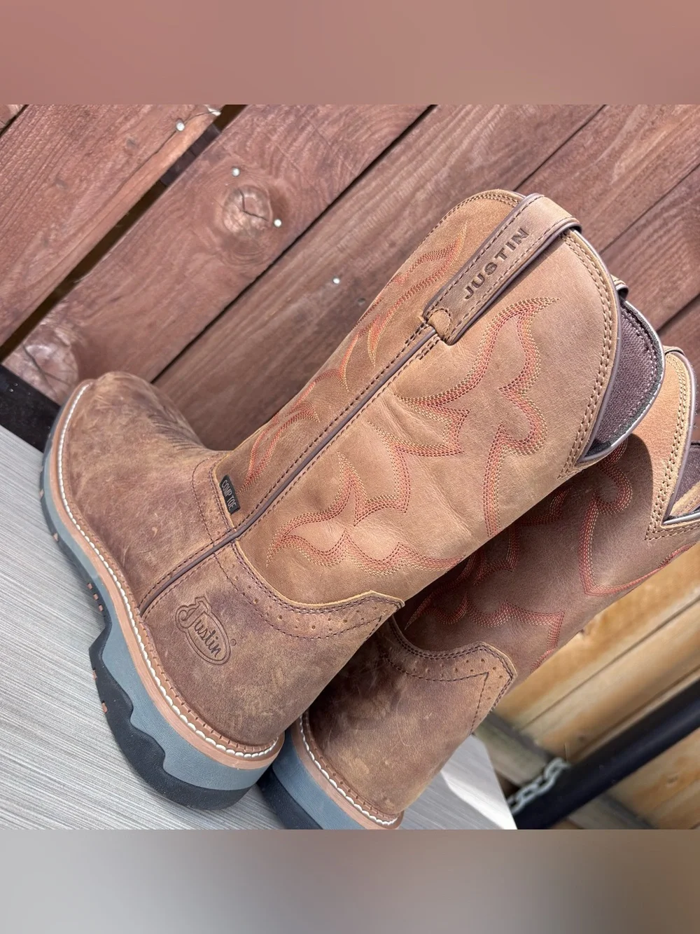 JUSTIN SAFETY TOE WORK BOOTS